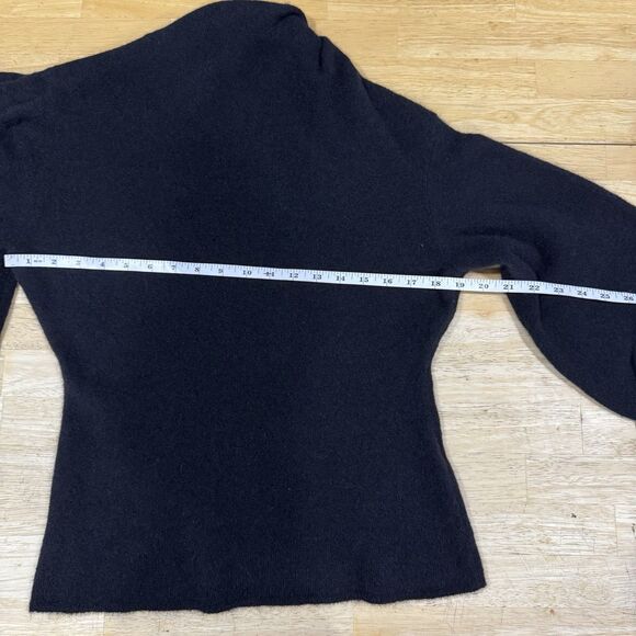 ALC Kenley Sweater Off the Shoulder Black Large Wool Alpaca Chic Modern Lux EUC - Picture 5 of 14